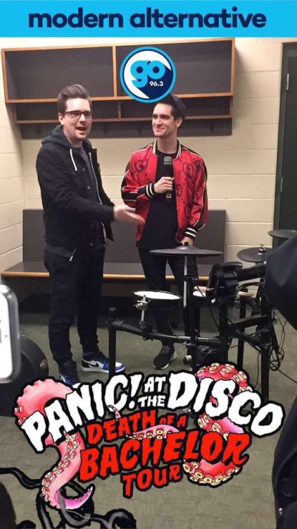 Go963MN: Backstage at the @XcelEnergyCtr with @MilesTheDJ & @brendonurie of @PanicAtTheDisco #Go