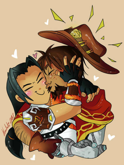 Big man gives good hugs :) a little McHanzo gift for @jessemccreeeatsass__A big thank you to @snuffy