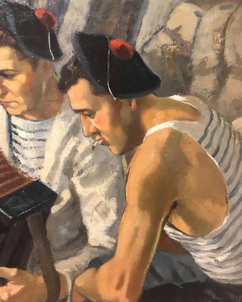 antonio-m:  “Sailors”, c.1946 by Edouard Plachais (1909–1995). French painter. oil on canvas