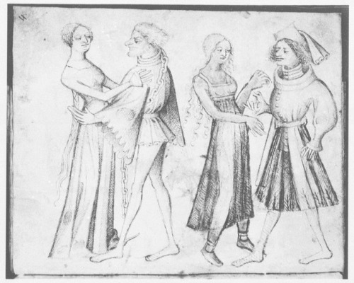 Illustrations from “The Braunschweig Sketchbook”, c. 1380-1420