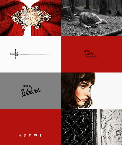 droo216:asoiaf ladies as fairy tale ladies ♛ arya stark as little red riding hood