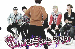 altelius:  block b’s sexy dance/spelling out their names with their butts→ requested by anon  