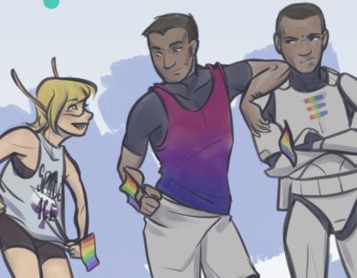 because my superpower is both Art AND Procrastination, have some yr old HLN Pride art–I promis