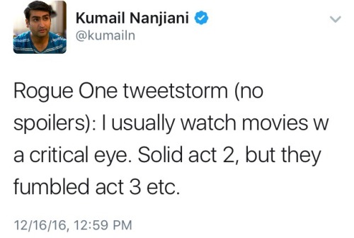 bitterbitchclubpresident: allonsyforever: I haven’t seen Rogue One yet but this review made me