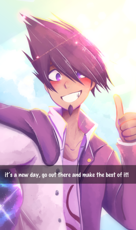 i made myself a kaito wallpaper so hes the first thing i see every morning