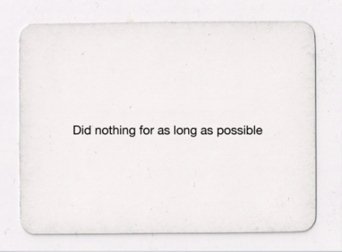 hazelstreet:    Oblique Strategies (subtitled Over One Hundred Worthwhile Dilemmas)  - created by Brian Eno and Peter Schmidt and first published in 1975.  Each card offers an aphorism intended to help artists (particularly  musicians) break creative