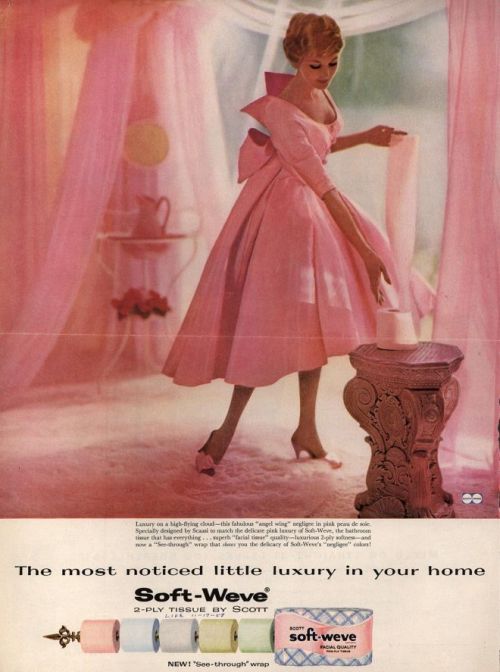 tasteful-ossuary: weirdvintage: Colored toilet paper was introduced in the 1950s, and remained popul