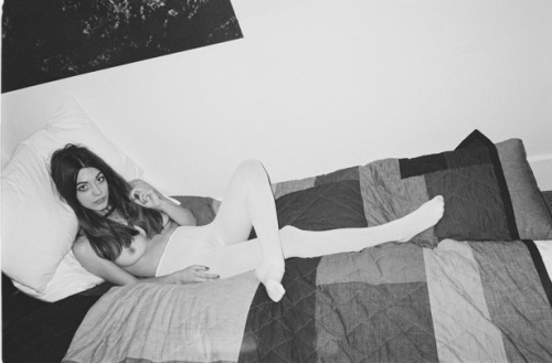 americanapparel:  Louise in Tights.  If it’s not too much trouble, would you mind falling in love with me?