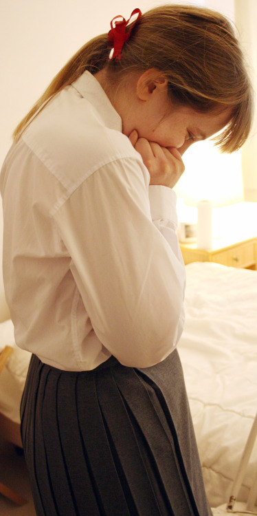 spankingwriters:  Beautiful photo from a school roleplay via mrwhacker.tumblr.com