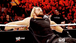 heartbreakr0llins:  darthrollins:  heartbreakr0llins:  crazyaboutsethrollins:  &lt;3  darthrollins marylovestheshield Seth after angry sex with Roman/Randy?  or when they force him to have sex in the small airplane bathroom   That face he making is cause