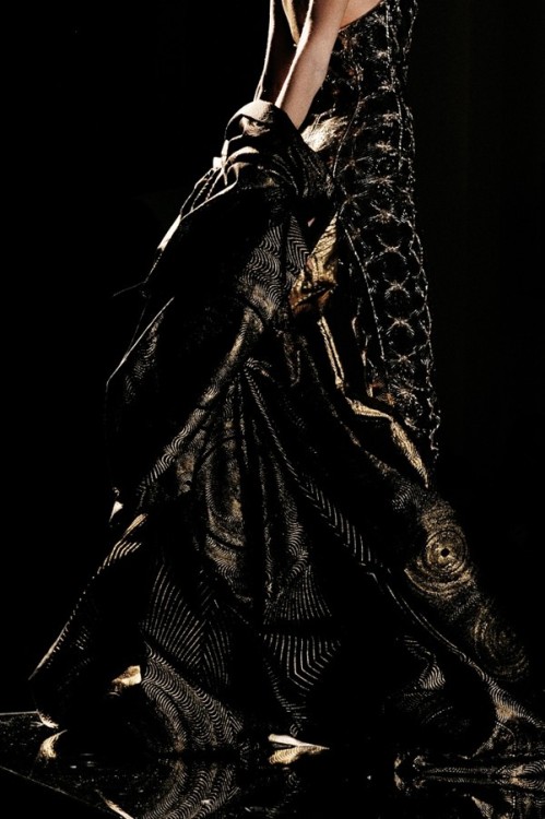 girlannachronism:  Jean Paul Gaultier fall 2012 couture details by Kasia Bobula for AnOther Magazine black clothes 