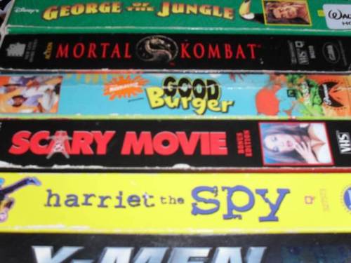 Random V.H.S. Movies #GeorgeOfTheJungle #MortalKombat #GoodBurger #ScaryMovie #HarrietTheSpy #XMen #