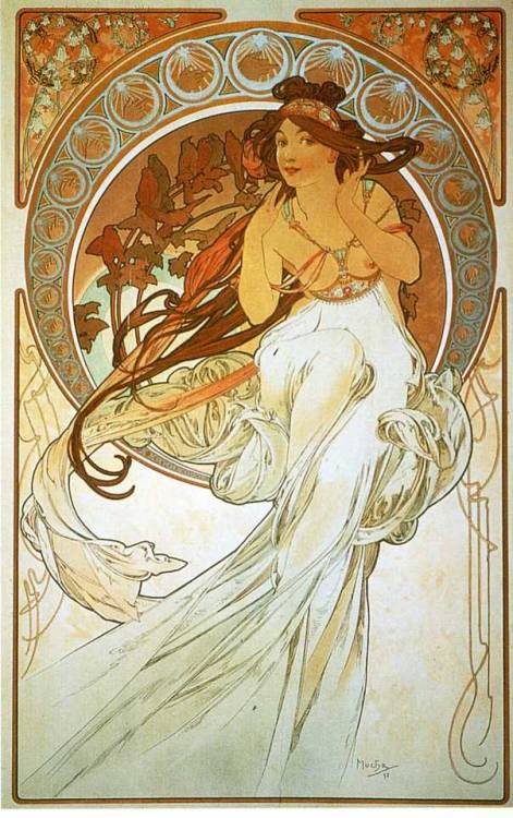 artist-mucha:  Music, 1898, Alphonse Mucha