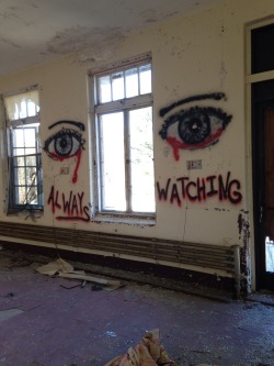 fight-0ff-yourdem0ns:  join-the-fandom-they-said:  castiel-angel-of-the-dean:  pinkleofdoom:  wavelessness:  This abandoned tuberculosis hospital right down the street from my house has some of the most interesting and beautiful graffiti I’ve seen,