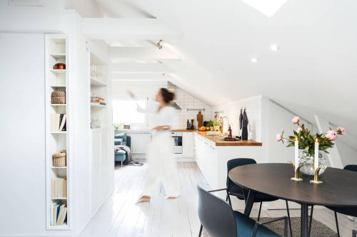 gravityhome:  Light attic apartment  Follow Gravity Home: Blog - Instagram - Pinterest - Bloglovin - Facebook  