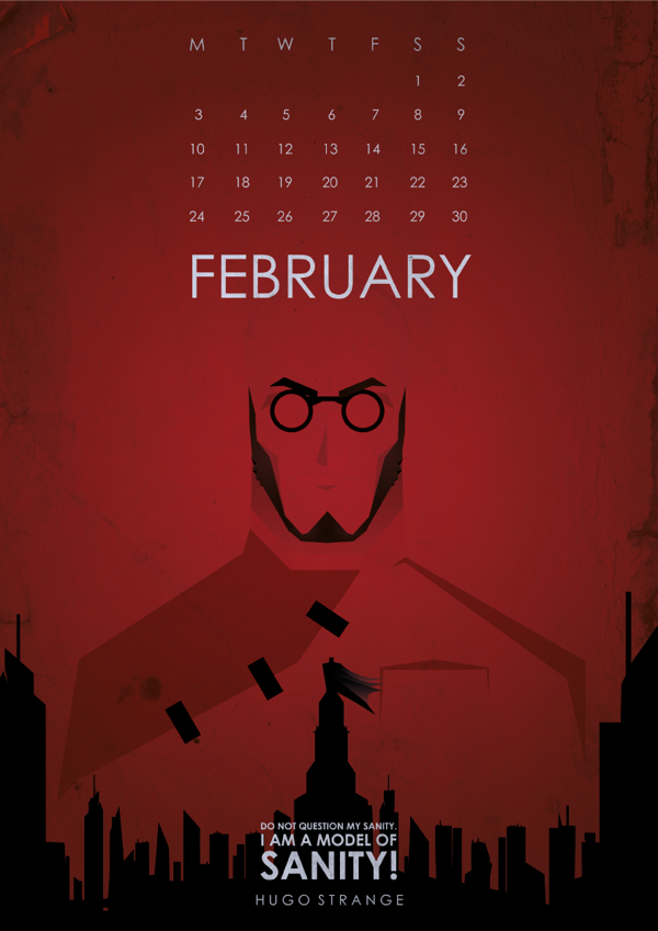 thecyberwolf:  Batman: Gotham’s Most Wanted - 2014 Calendar (Part 1) by Abdudavids -