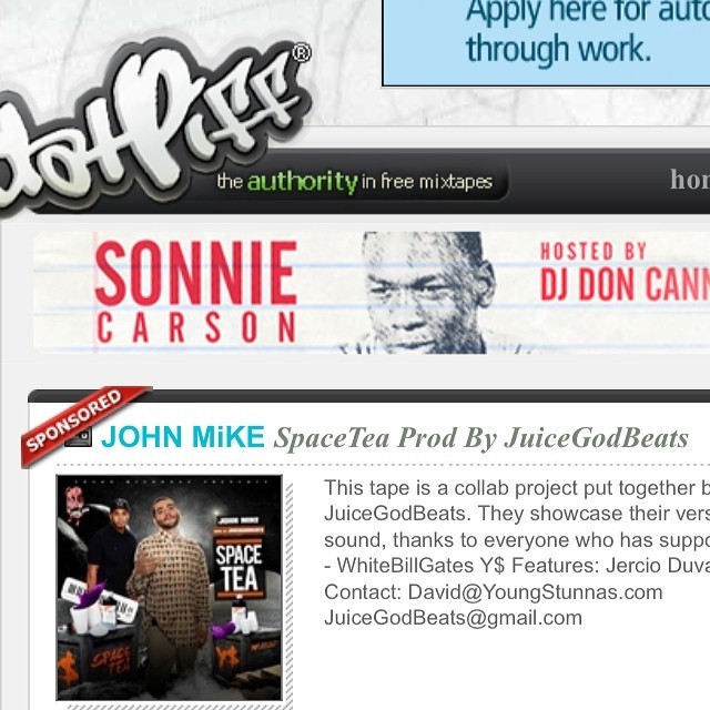 #SpaceTea out NOW on Datpiff!! @TheRealJohnMike