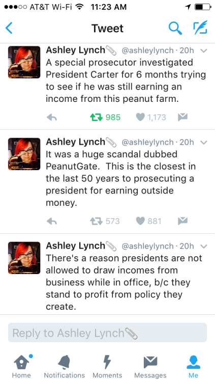 smitethepatriarchy:After everything I 100% expect nothing to come from any of the very clearly true accusations of conflict of interest leveled at Trump.  That’s what’s crazy about this whole shit.
