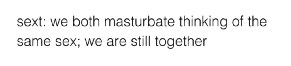 gospel-stitch:  boosthouse:  excerpts from sexts by pancho espinosa and mira gonzalez