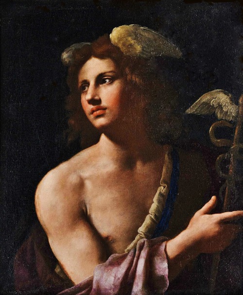 hadrian6:Mercury. 17th.century. Giovanni Domenico Cerrini. Italian 1609-1681. oil/canvas.   h
