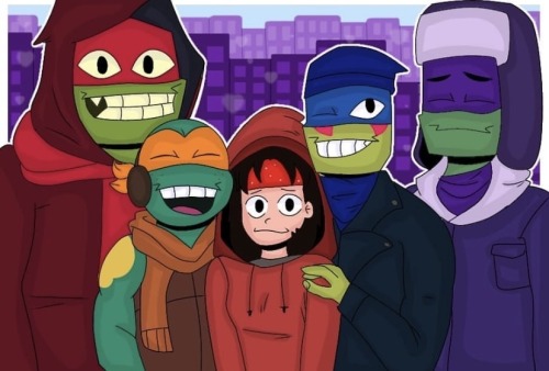 After An Excruciating 5 Hours, This Piece Is Finally Done! Its A Drawing Of Me And The Boys On Snow Day!