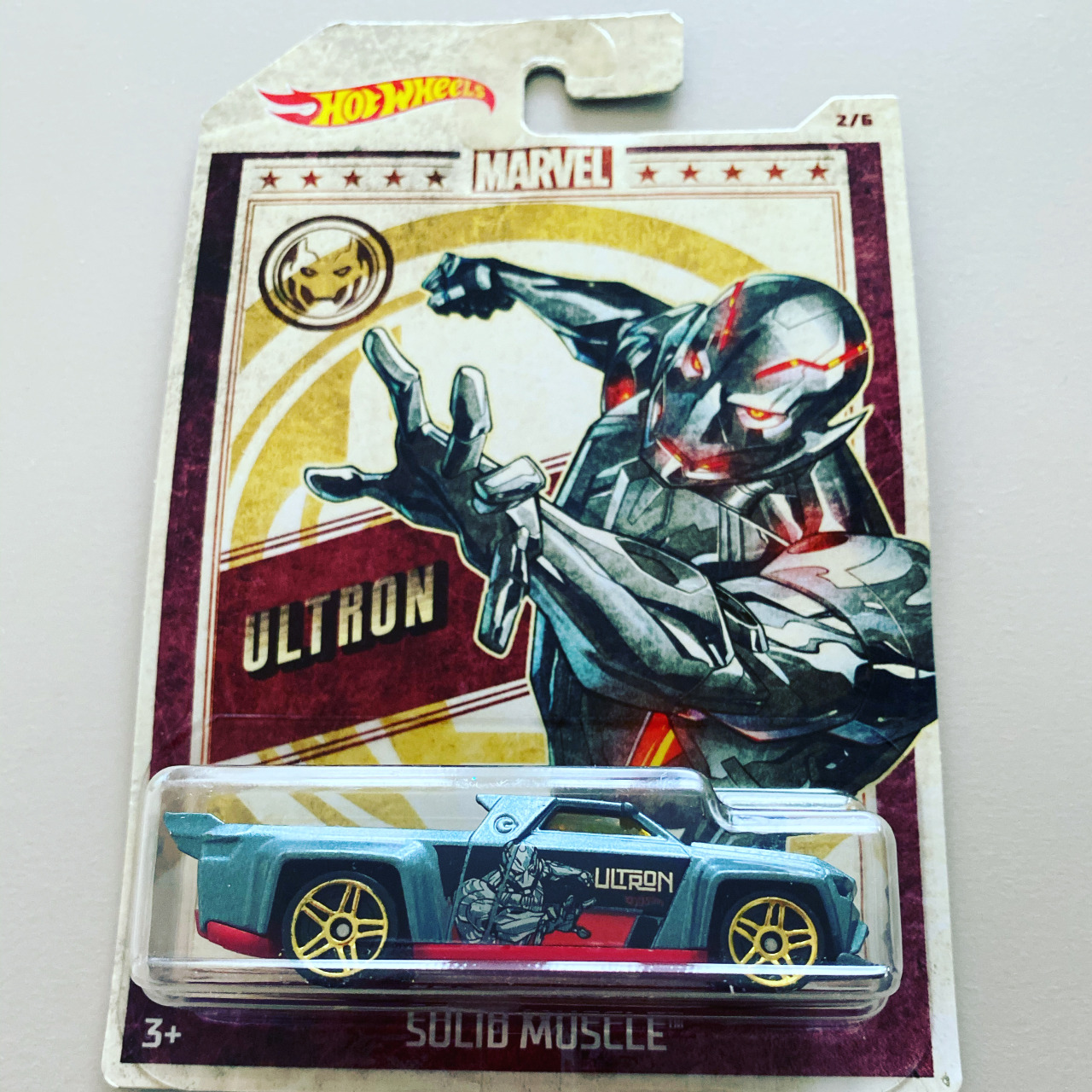 Hot Wheels Marvel Avengers Series Auto Car FYY63 2/6 Solip Muscle Ultron 