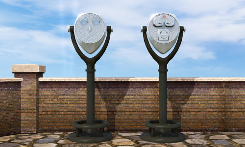 aroundthesims:  heavensims:  gelinagelina:  Coin-Operated Binoculars From heavensims’ cc wish post, mounted binoculars commonly found in tourist destinations with scenic views. Decorative only. I tried to enable it as a world object, as well, but