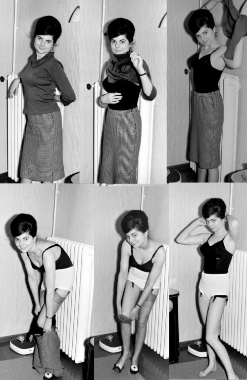 pleasantlyfurrystranger:The way women was dressed under their everyday clothes in the 1950s . i wond