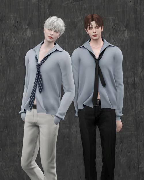 [sudal] Necktie shirt M2▶ All lod▶ Specular Map▶ 25 Swatchpose - @dearkims ❤♥ Thanks for all 