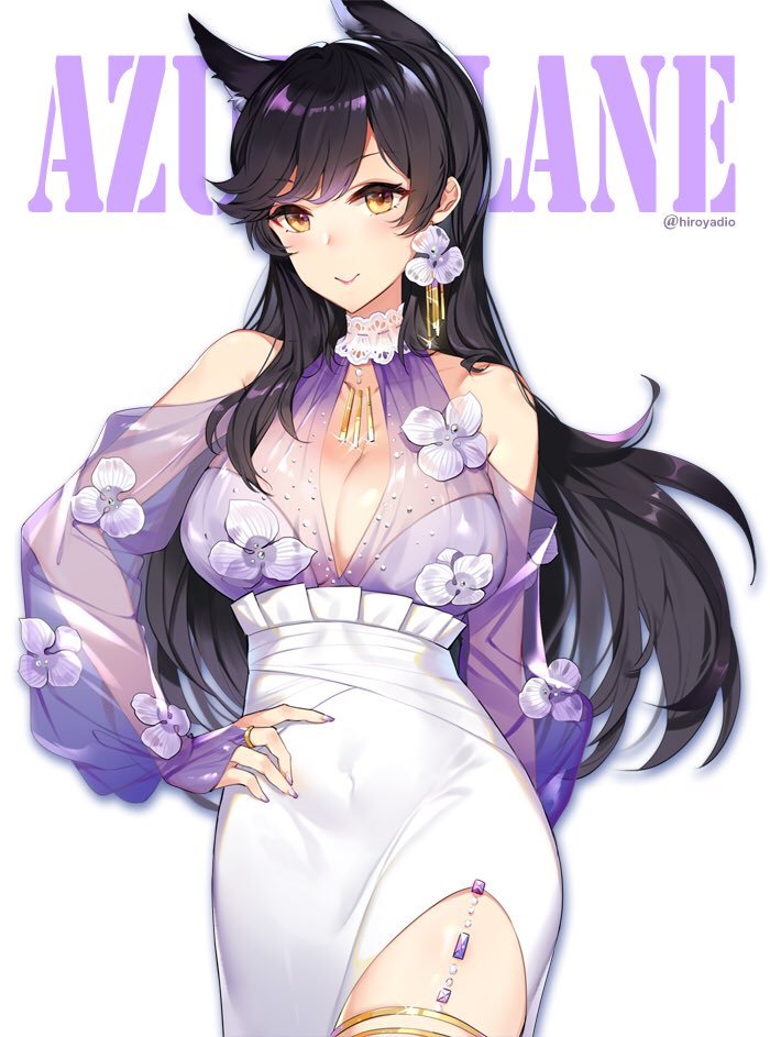 rarts:  Admiral girl Atago in the dress: Azur Lane mobile game fanart  [Artist: