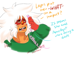 Lapis and Amethyst get up to poor life choices in winter