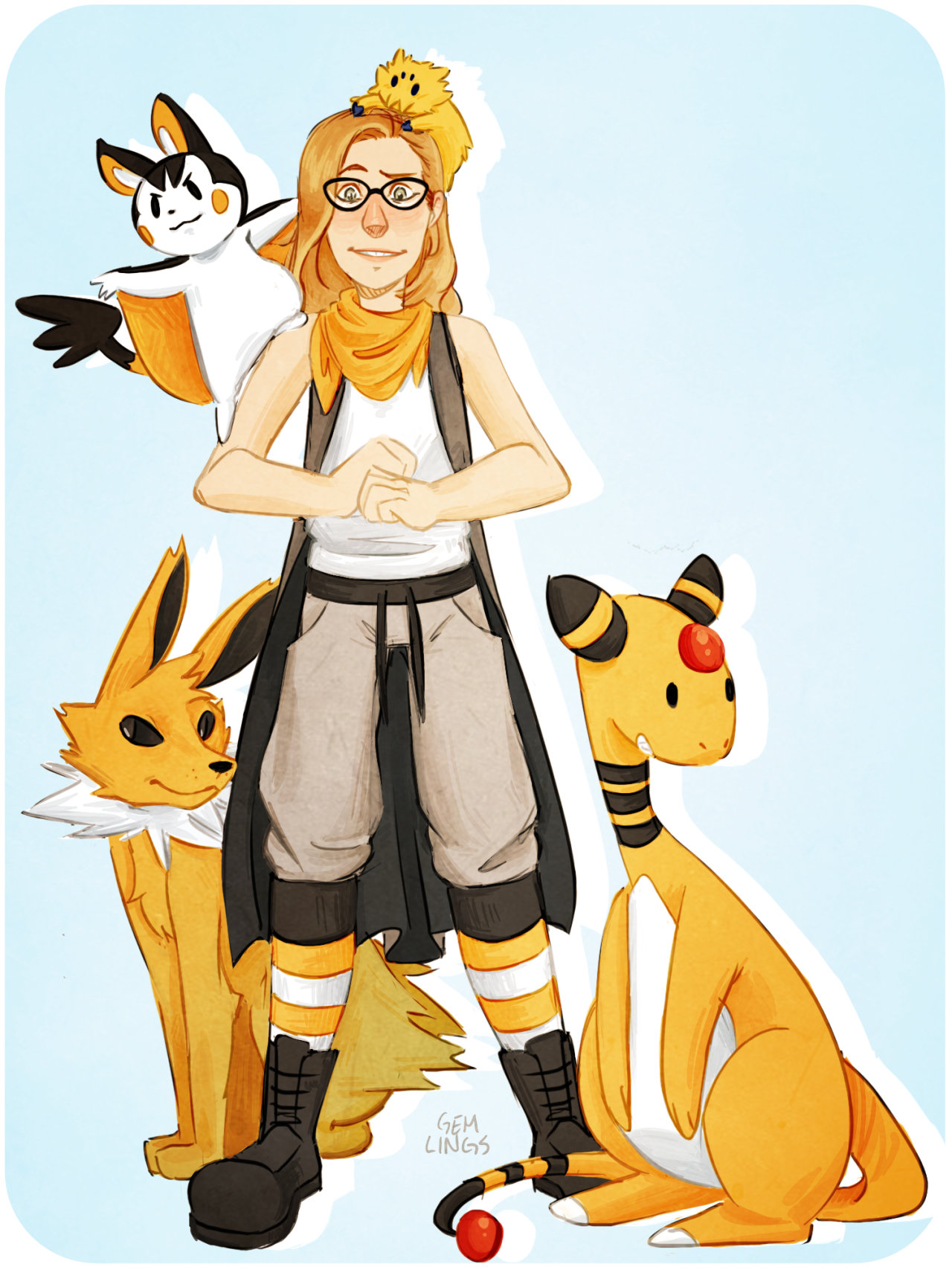gemlings:  If you were a gym leader, what type would you specialize in? ANSWER: ELECTRIC,