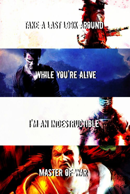 ewok-en-wonderland: Disturbed - Indestructible One of my favorite songs, with all of my favorite gam