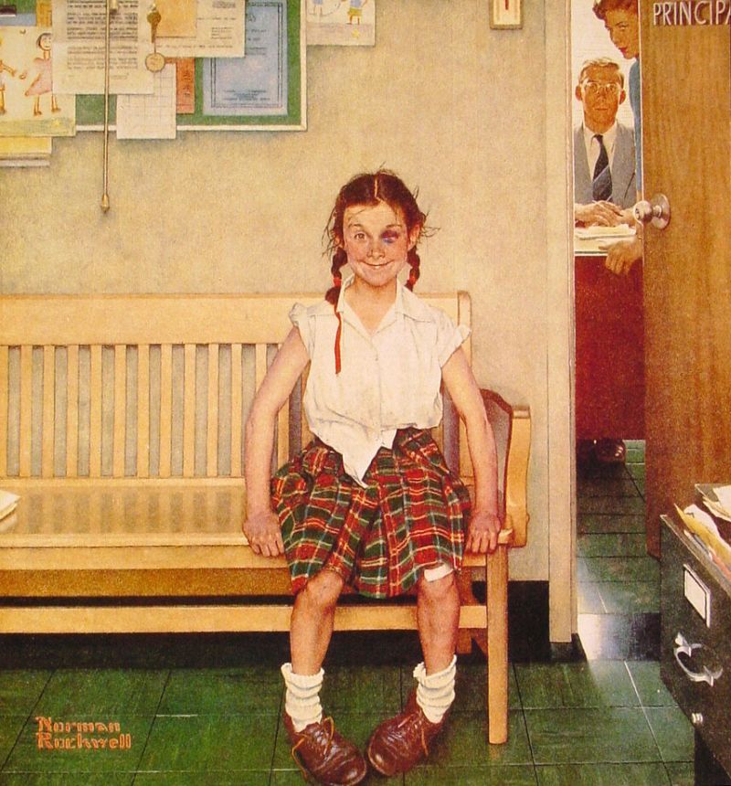 Norman rockwell tattoo painting