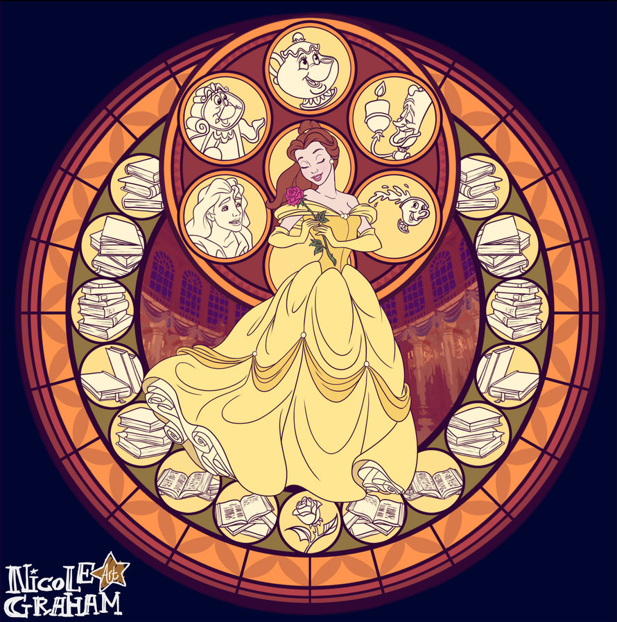 emrys90:  tittykaybee:  Kingdom Hearts Stained Glass FanArt: Disney Princess Collection