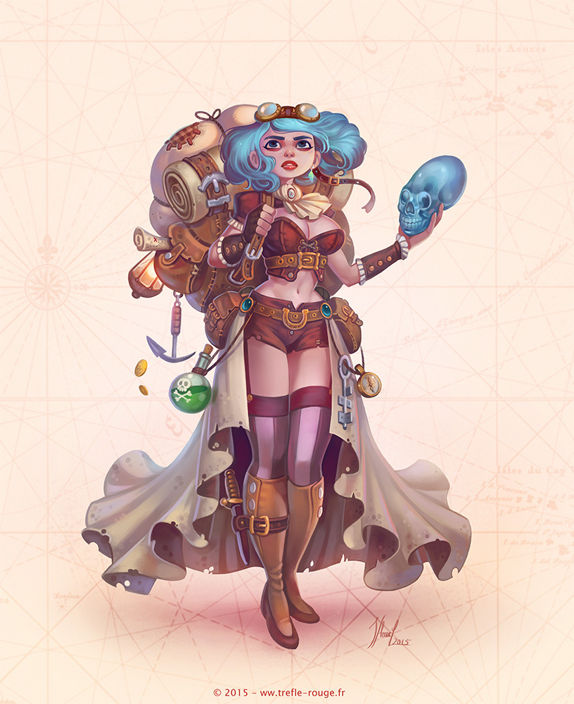 treflerose:  Maelys, the steampunk explorer.Done for the Cdchallenge© Jérémie