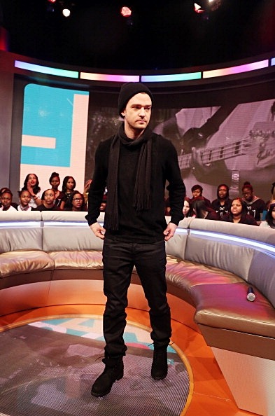 kingtimberlake:  Justin at BET’s 106 & Park yesterday. 