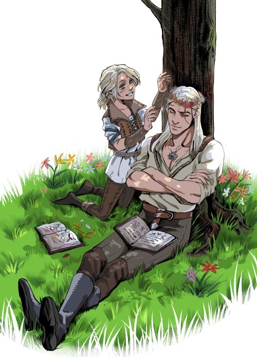 Ciri &amp; Geralt by AKI Source: ift.tt/C6yKqFe
