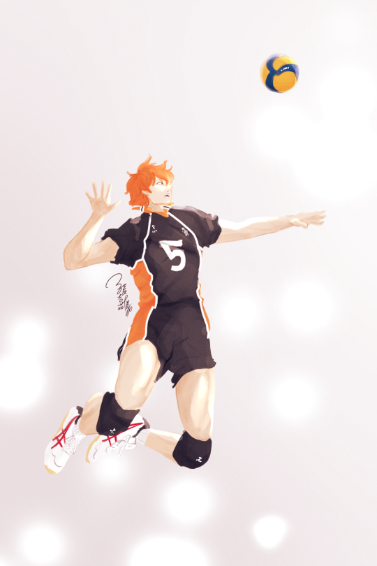 shoyo #hinata #haikyu #haikyuu #anime #animeboy #karasuno #fullbody #jump  #jumping #spike #volleyball #spike #fre…