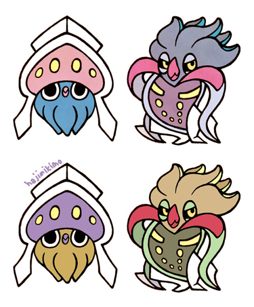 hajimikimoart:Shiny Inkay and Malamar stickers available in my Storenvy.