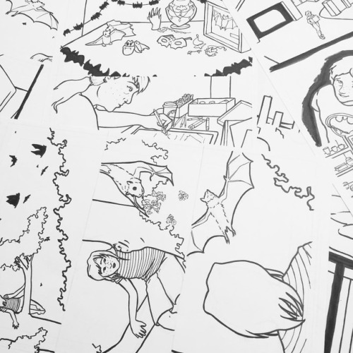Finished the inking ✍️ Back at uni next week, hope I’ll have time to work on the colours. . . 