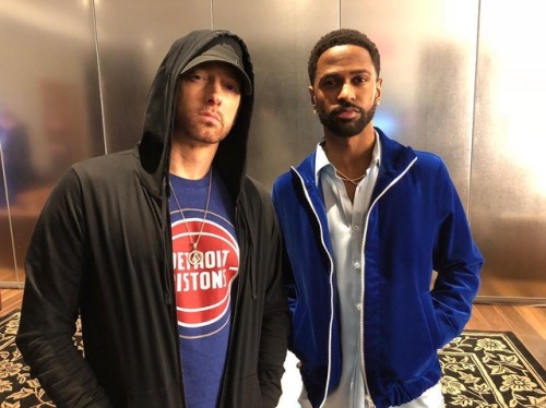 Eminem: Great to see @bigsean at the @detroitpistons game tonight - so much Detroit love in the