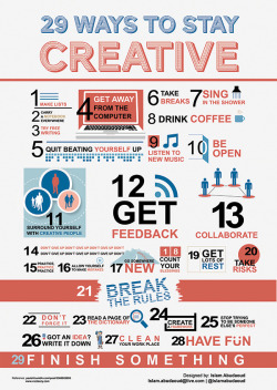 nevver:  29 Ways to Stay Creative Infographic