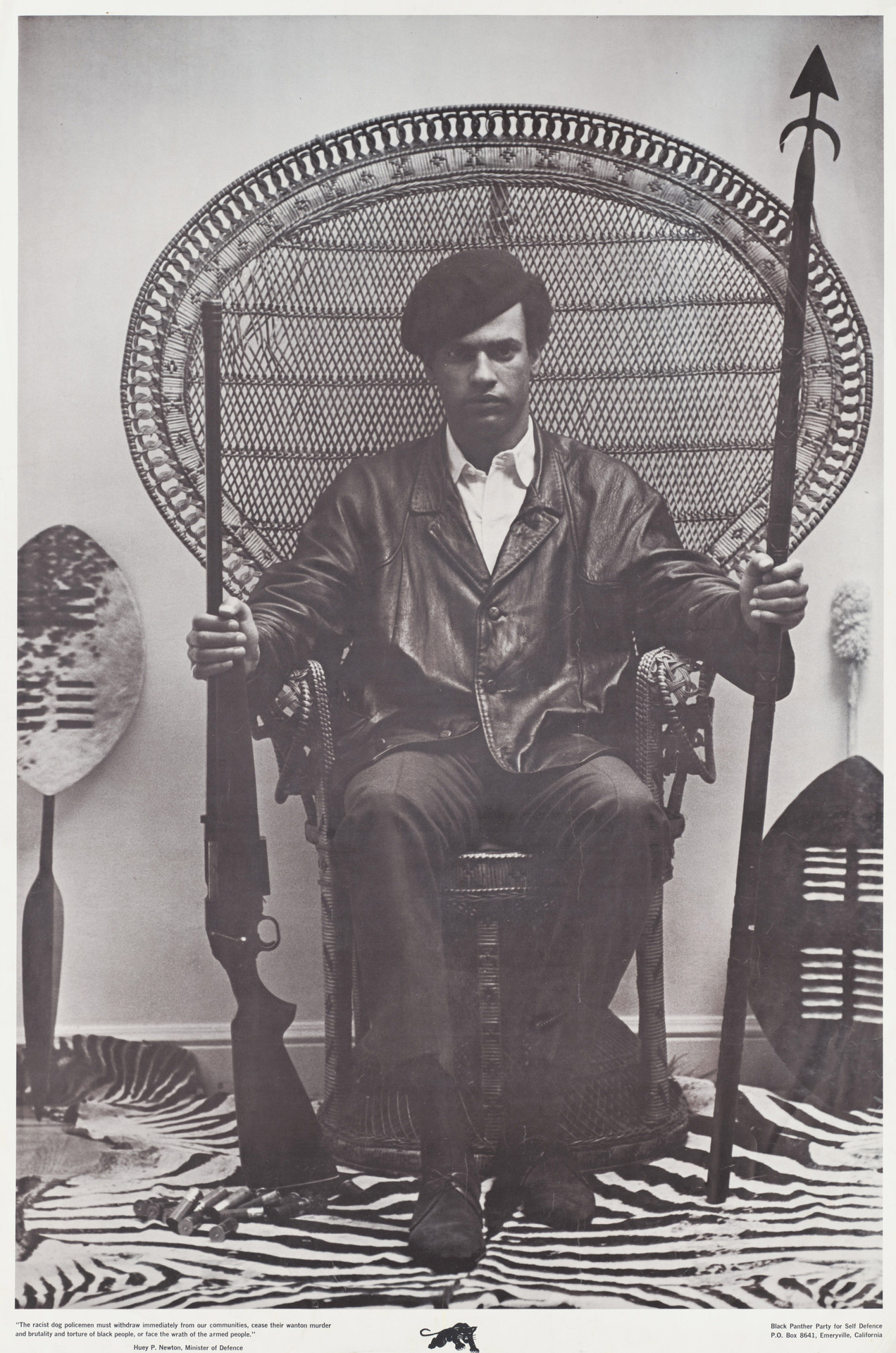 militarismus:  Co-founder of the Black Panther Party and its Minister of Defense,