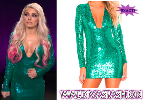 Alexa Bliss wore the About Us Isle Mini Dress while hosting Wrestlemania 35 on April 7th, 2019 at Me