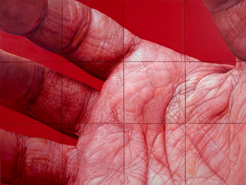 Edie Nadelhaft“Flesh Field in 12 Panels”Oil on Canvas, 54 x 72 in, 2010