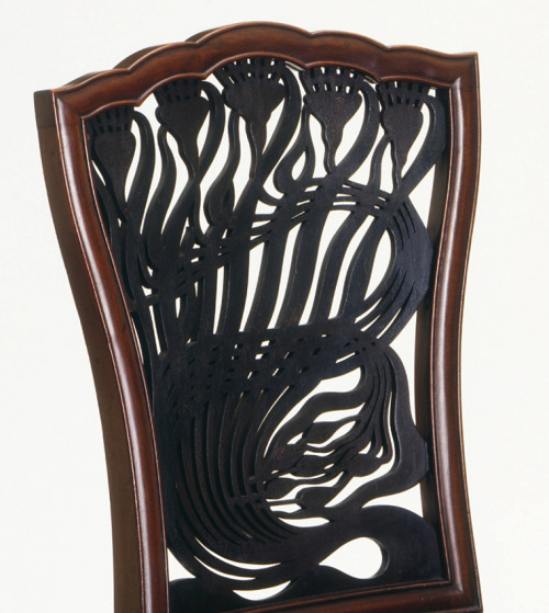 Arthur Heygate Mackmurdo, Dining Chair, 1883. Mahogany. London, England. Via V&amp;A