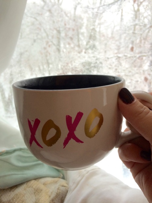 curvingchloe:  coffee, cupcakes and face masks for me today! bundled up inside staying out of this cold snow storm! xoxo