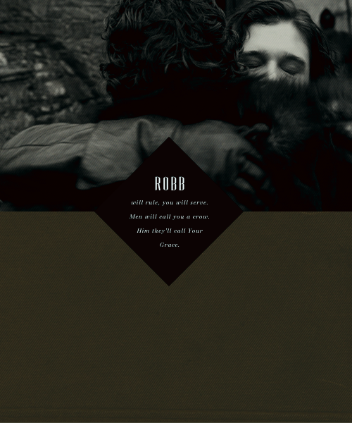 supermans:  They will garb your brother Robb in silks, satins, and velvets of a hundred different co