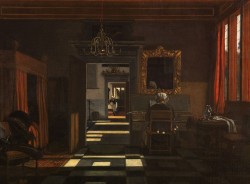 huariqueje:     Interior with a Woman at the Virginals   -   Emanuel de Witte , 1660-67. Dutch, 1617-1692 Oil on canvas,   97.5 cm (38.39 in.)  x  109.7 cm (43.19 in.)    
